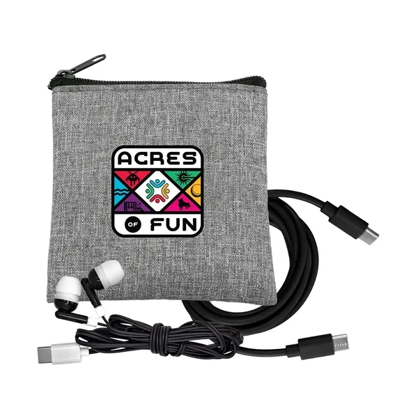 Recycled C to C Cable & Ear Bud Set... from ASI 30208 A P Specialties / AP Specialties