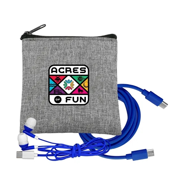 Recycled C to C Cable & Ear Bud Set... from ASI 30208 A P Specialties / AP Specialties