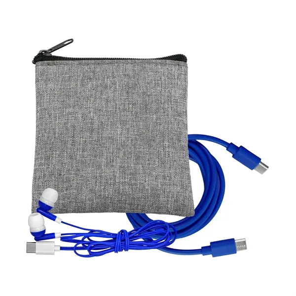 Recycled C to C Cable & Ear Bud Set... from ASI 30208 A P Specialties / AP Specialties