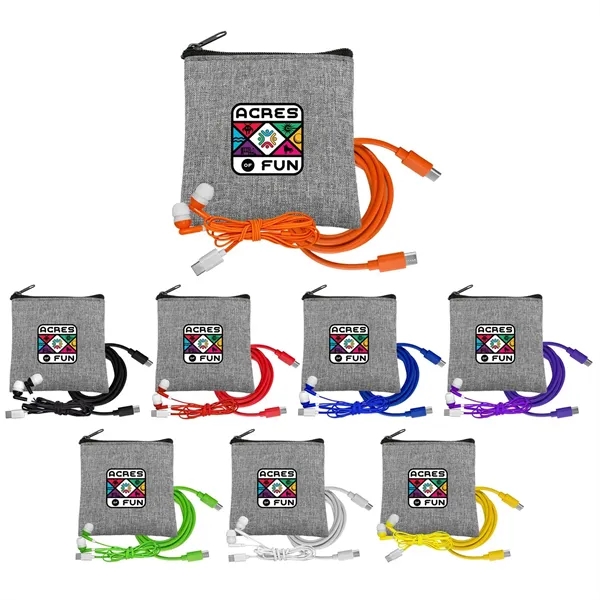 Recycled C to C Cable & Ear Bud Set... from ASI 30208 A P Specialties / AP Specialties