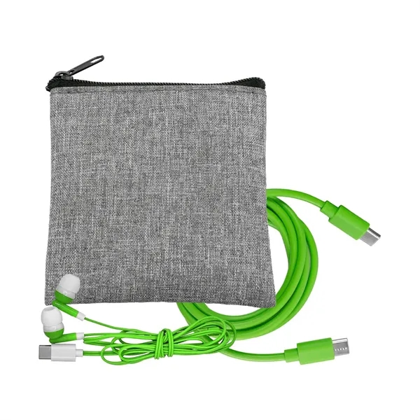 Recycled C to C Cable & Ear Bud Set... from ASI 30208 A P Specialties / AP Specialties