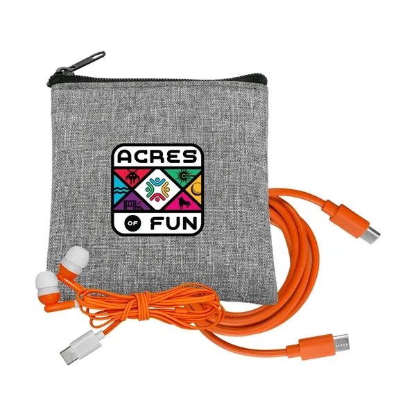 Recycled C to C Cable & Ear Bud Set... from ASI 30208 A P Specialties / AP Specialties