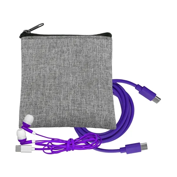 Recycled C to C Cable & Ear Bud Set... from ASI 30208 A P Specialties / AP Specialties