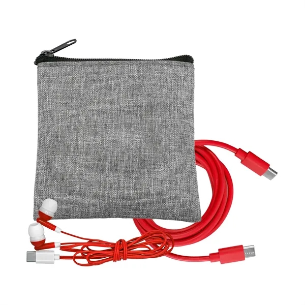 Recycled C to C Cable & Ear Bud Set... from ASI 30208 A P Specialties / AP Specialties