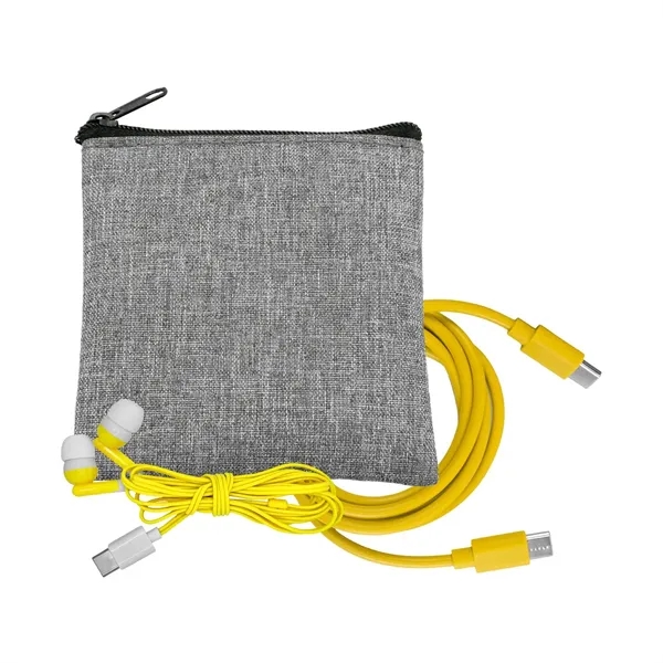 Recycled C to C Cable & Ear Bud Set... from ASI 30208 A P Specialties / AP Specialties