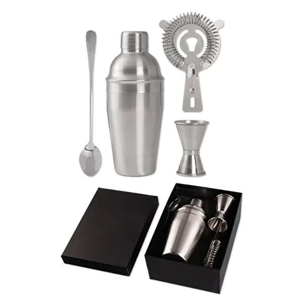 Stainless steel cocktail shaker set with an 18-ounce martini shaker, jigger,... from ASI 98360 WOWLine / WOWLine®