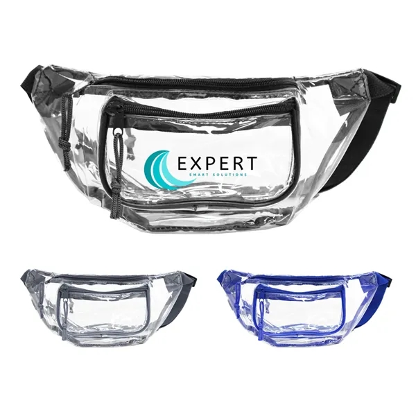 8" x 4" x 3" clear PVC fanny pack with zippered... from ASI 37980 Bagworld / BagWorld