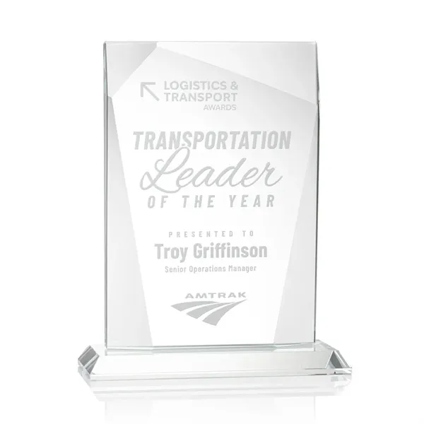 The Shamrock is a tall rectangular award that features geometric bevels... from ASI 84592 St Regis Group / St Regis