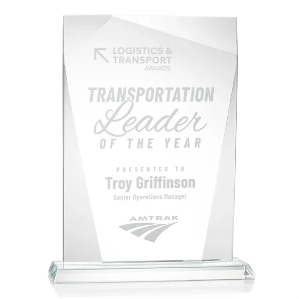 The Shamrock is a tall rectangular award that features geometric bevels... from ASI 84592 St Regis Group / St Regis