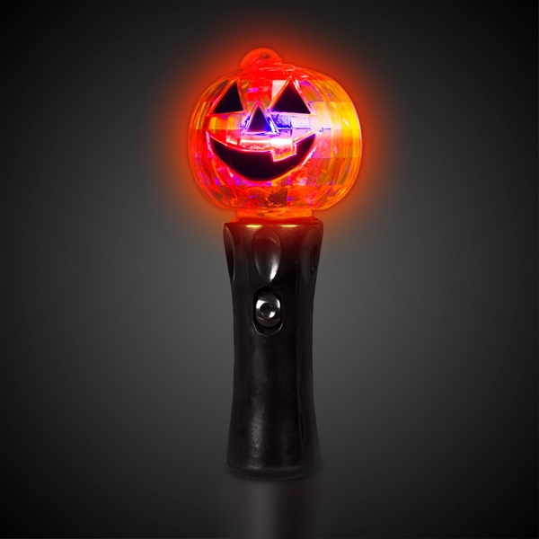 Pumpkin shaped spinner wand with LED lights.... from ASI 42016 Brighter Promotions Inc / Chemical Light™
