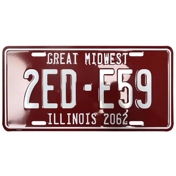 6" x 12" x .024" embossed auto license plate made of... from ASI 50120 Dixie Seal & Stamp Co Inc / Dixiline