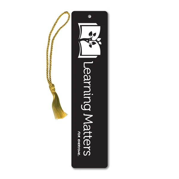 1.5" x 6.5" x .020" aluminum bookmark with choice of tassel... from ASI 53430 Executive Line / Executive Line®