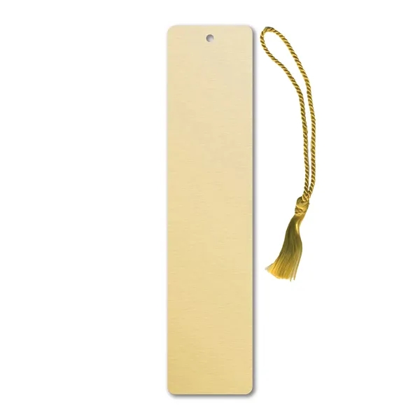 1.5" x 6.5" x .020" aluminum bookmark with choice of tassel... from ASI 53430 Executive Line / Executive Line®