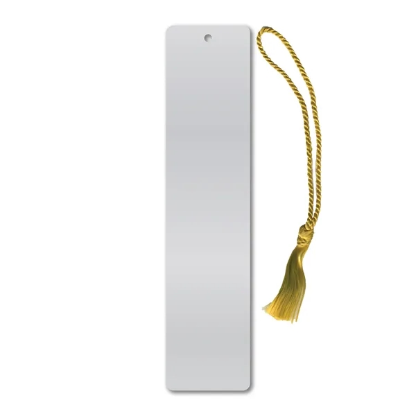 1.5" x 6.5" x .020" aluminum bookmark with choice of tassel... from ASI 53430 Executive Line / Executive Line®
