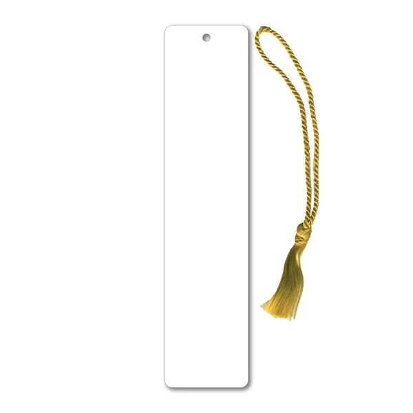 1.5" x 6.5" x .020" aluminum bookmark with choice of tassel... from ASI 53430 Executive Line / Executive Line®