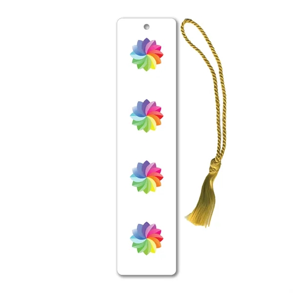 1.5" x 6.5" x .020" aluminum bookmark with choice of tassel... from ASI 53430 Executive Line / Executive Line®