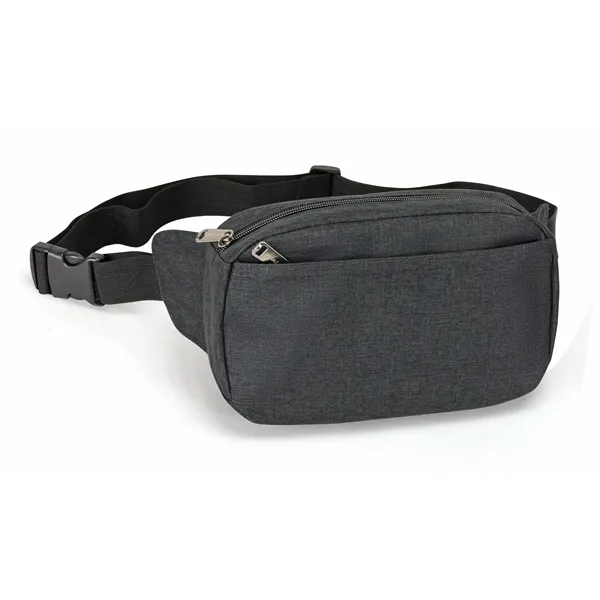 9" x 6" x 2.5" rounded polyester fanny pack with dual... from ASI 37980 Bagworld