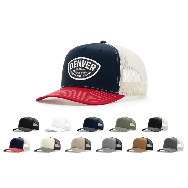 Richardson 112FPC Five Panel Champ Trucker Hat with direct embroidery or... from ASI 72657 Active Life Promo / Active Life
