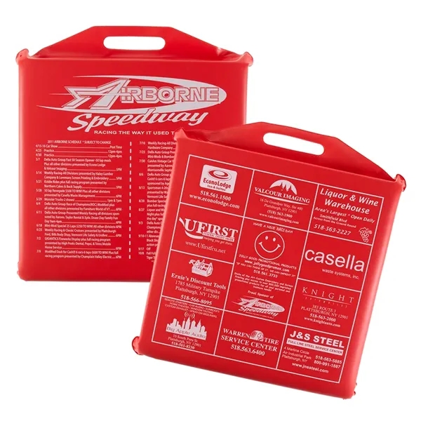 Thick, durable 10 mil. phthalate-free vinyl seat cushion with a built-in... from ASI 77280 Pepco Poms / Pepco Poms
