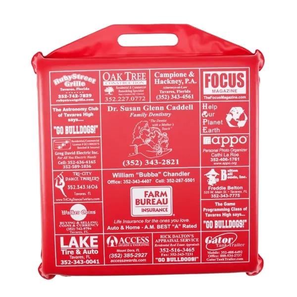 Thick, durable 10 mil. phthalate-free vinyl seat cushion with a built-in... from ASI 77280 Pepco Poms / Pepco Poms