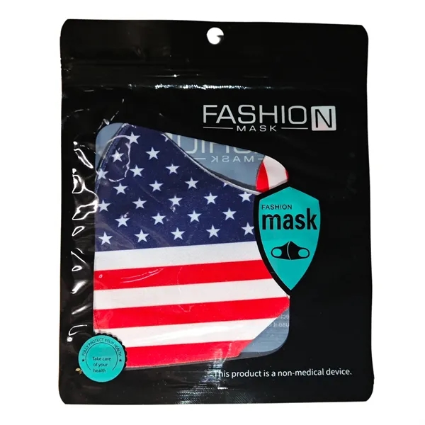 Flag Design FACE MASK, provides comfortable protection all day long, washable... from ASI 64845 Kin Image Inc / Himmers International Inc. DBA Kin Image Inc