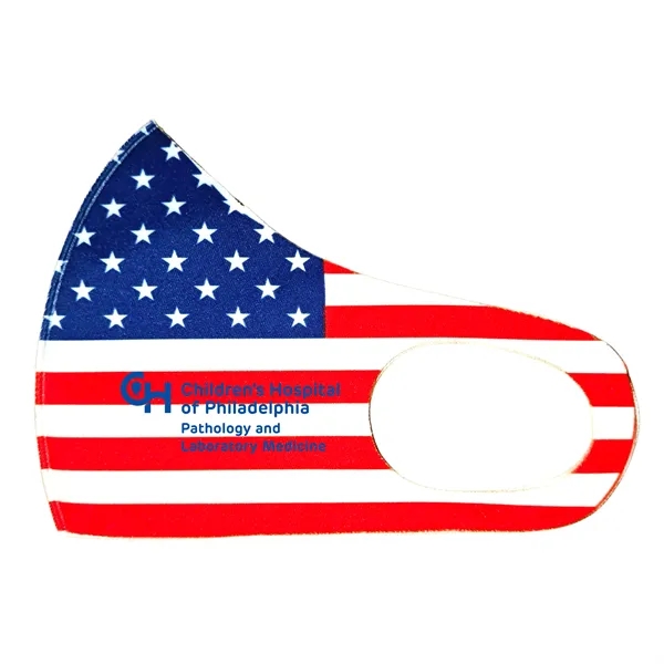 Flag Design FACE MASK, provides comfortable protection all day long, washable... from ASI 64845 Kin Image Inc / Himmers International Inc. DBA Kin Image Inc