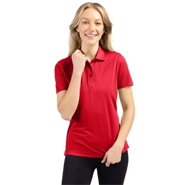 Women's polo with short sleeves, self-fabric collar, and three-button placket.... from ASI 47965 Cutter & Buck