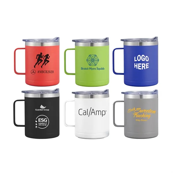 Double Wall Stainless Steel Vacuum Insulated Camping Mug with Handle... from ASI 64845 Kin Image Inc / Himmers International Inc. DBA Kin Image Inc