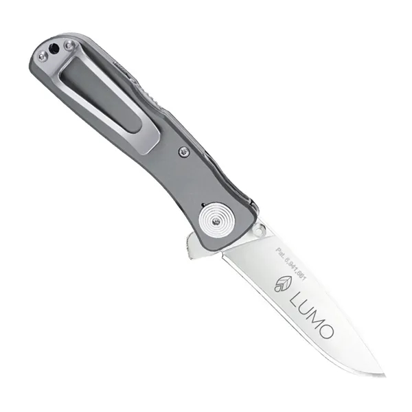 Knife that features a 3 1/2" handle with satin finish and... from ASI 46170 Compass Industries Inc