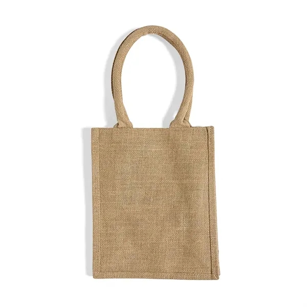 Durable jute tote with soft cotton handles, inner lining, and custom... from ASI 67557 LimeLight Ent / Limelight USA