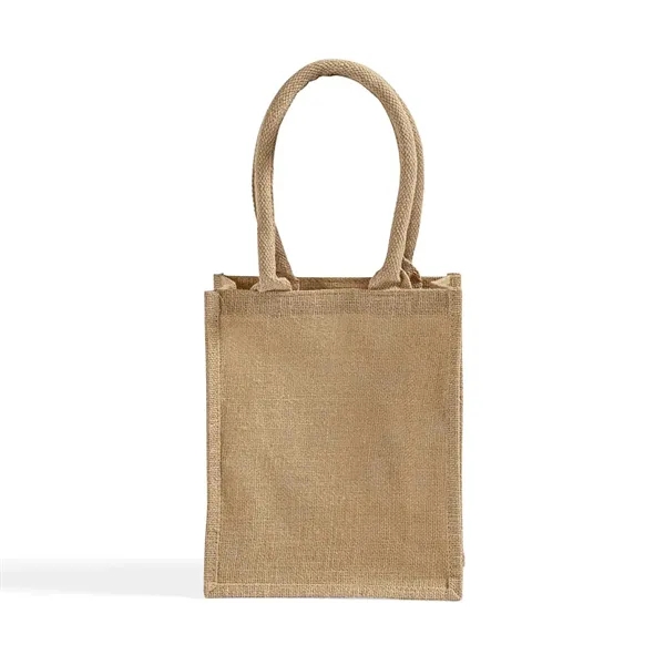 Durable jute tote with soft cotton handles, inner lining, and custom... from ASI 67557 LimeLight Ent / Limelight USA