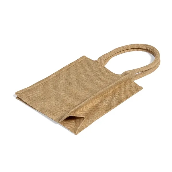 Durable jute tote with soft cotton handles, inner lining, and custom... from ASI 67557 LimeLight Ent / Limelight USA