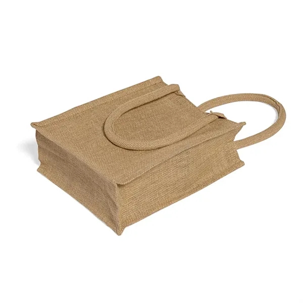 Durable jute tote with soft cotton handles, inner lining, and custom... from ASI 67557 LimeLight Ent / Limelight USA