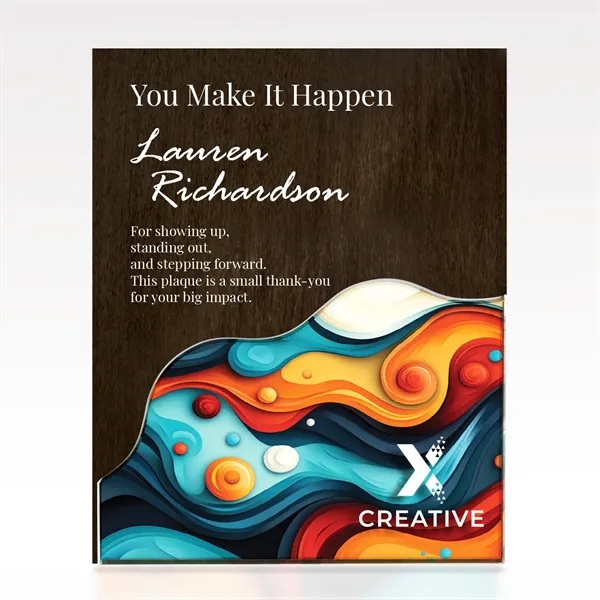 Customizable plaque wave puzzle, award, available in three sizes.... from ASI 93986 Visions/Awardcraft / Visions Awards