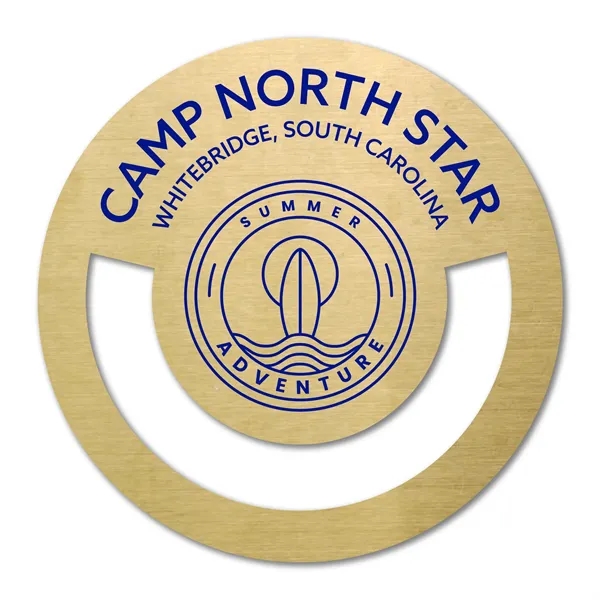 2" diameter circle bookmark available in .020" 4CP white flexible PVC,... from ASI 53430 Executive Line / Executive Line®