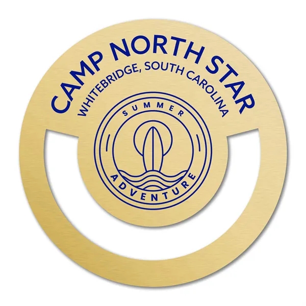 2" diameter circle bookmark available in .020" 4CP white flexible PVC,... from ASI 53430 Executive Line / Executive Line®