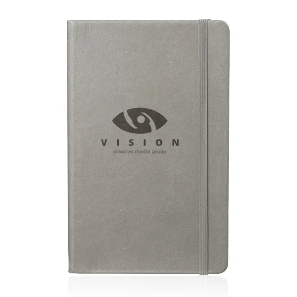 5.25" x 8.25" 80-page hardcover journal notebook with shimmer cover and... from ASI 39552 BEL Promo