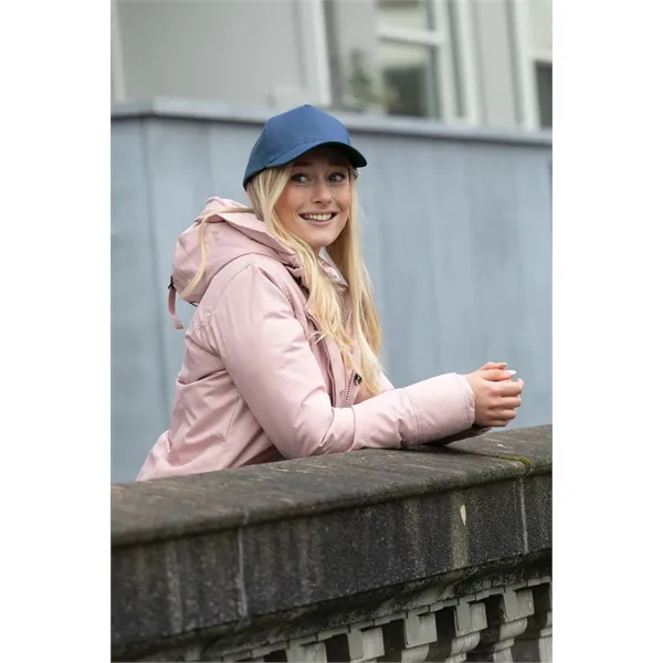 5 panel recycled cotton cap with curved visor and metal buckle.... from ASI 56070 Gemline / Gemline®