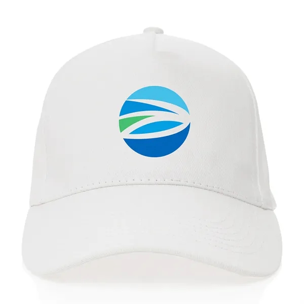 5 panel recycled cotton cap with curved visor and metal buckle.... from ASI 56070 Gemline / Gemline®