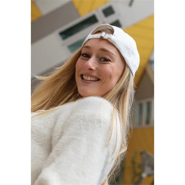 5 panel recycled cotton cap with curved visor and metal buckle.... from ASI 56070 Gemline / Gemline®