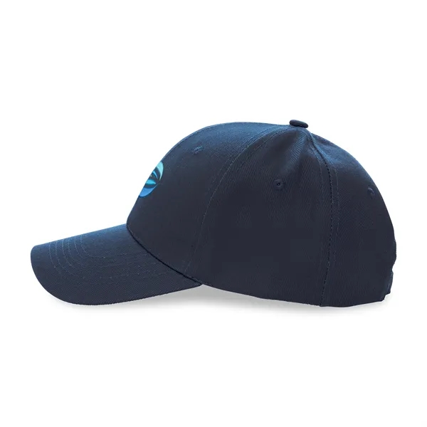 Six panel recycled cotton cap with curved visor, embroidered eyelets and... from ASI 56070 Gemline / Gemline®