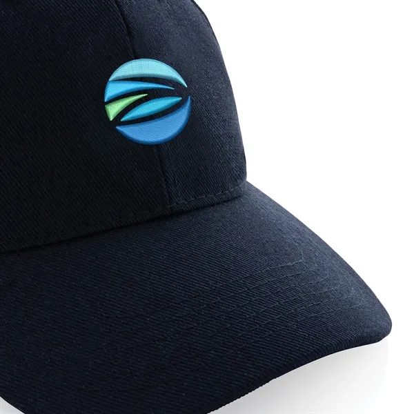 Six panel recycled cotton cap with curved visor, embroidered eyelets and... from ASI 56070 Gemline / Gemline®