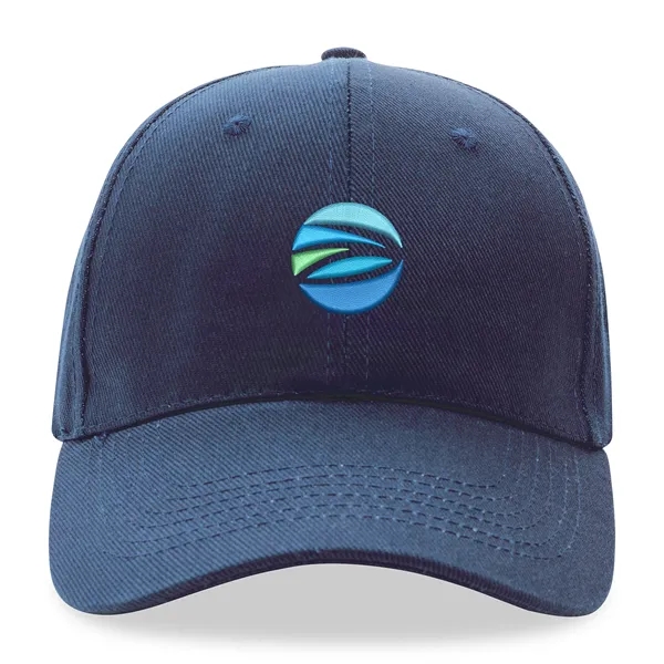 Six panel recycled cotton cap with curved visor, embroidered eyelets and... from ASI 56070 Gemline / Gemline®