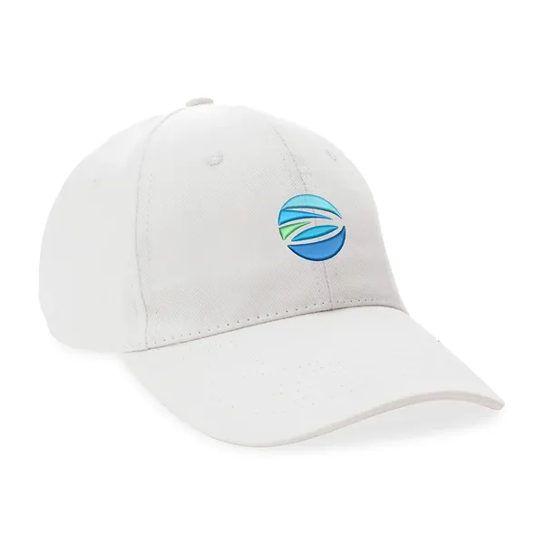 Six panel recycled cotton cap with curved visor, embroidered eyelets and... from ASI 56070 Gemline / Gemline®