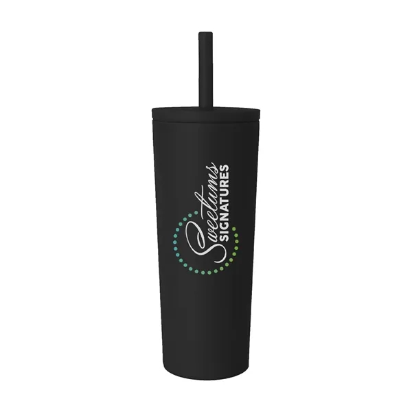 24 oz Double wall tumbler with matching lid and leak proof... from ASI 90859 Tempo Industries Inc / Tempo Tempoline