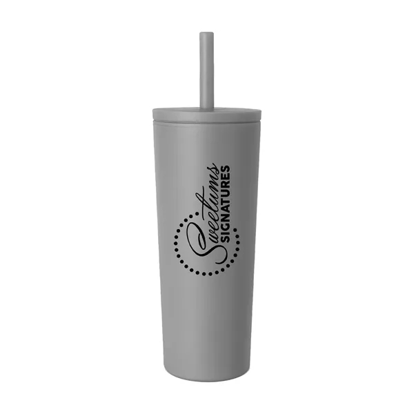 24 oz Double wall tumbler with matching lid and leak proof... from ASI 90859 Tempo Industries Inc / Tempo Tempoline
