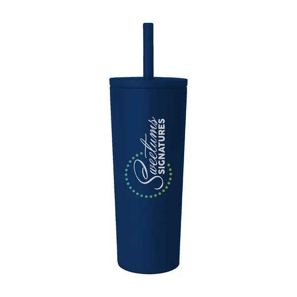 24 oz Double wall tumbler with matching lid and leak proof... from ASI 90859 Tempo Industries Inc / Tempo Tempoline