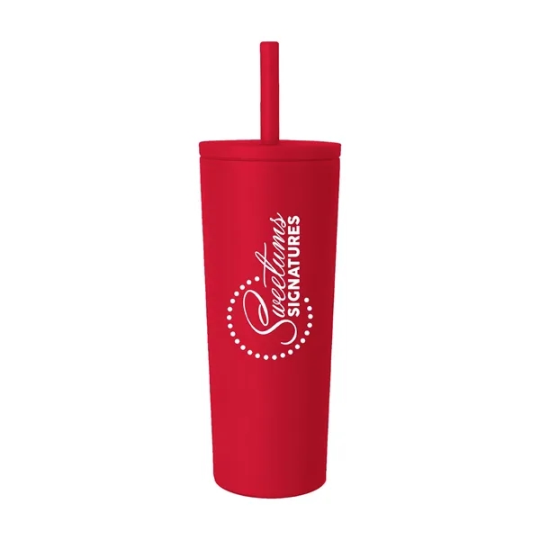 24 oz Double wall tumbler with matching lid and leak proof... from ASI 90859 Tempo Industries Inc / Tempo Tempoline