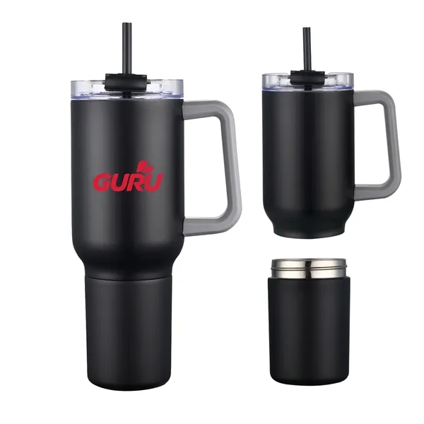 21 oz Travel Mug with 12 oz Screw-off Can Cooler... from ASI 90859 Tempo Industries Inc / Tempo Tempoline