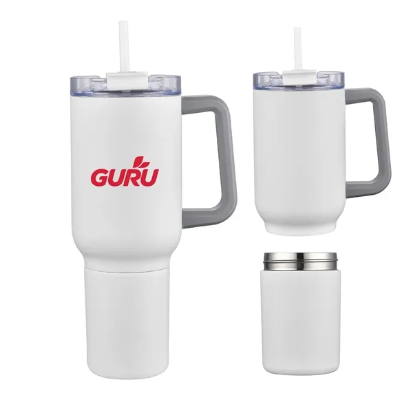 21 oz Travel Mug with 12 oz Screw-off Can Cooler... from ASI 90859 Tempo Industries Inc / Tempo Tempoline